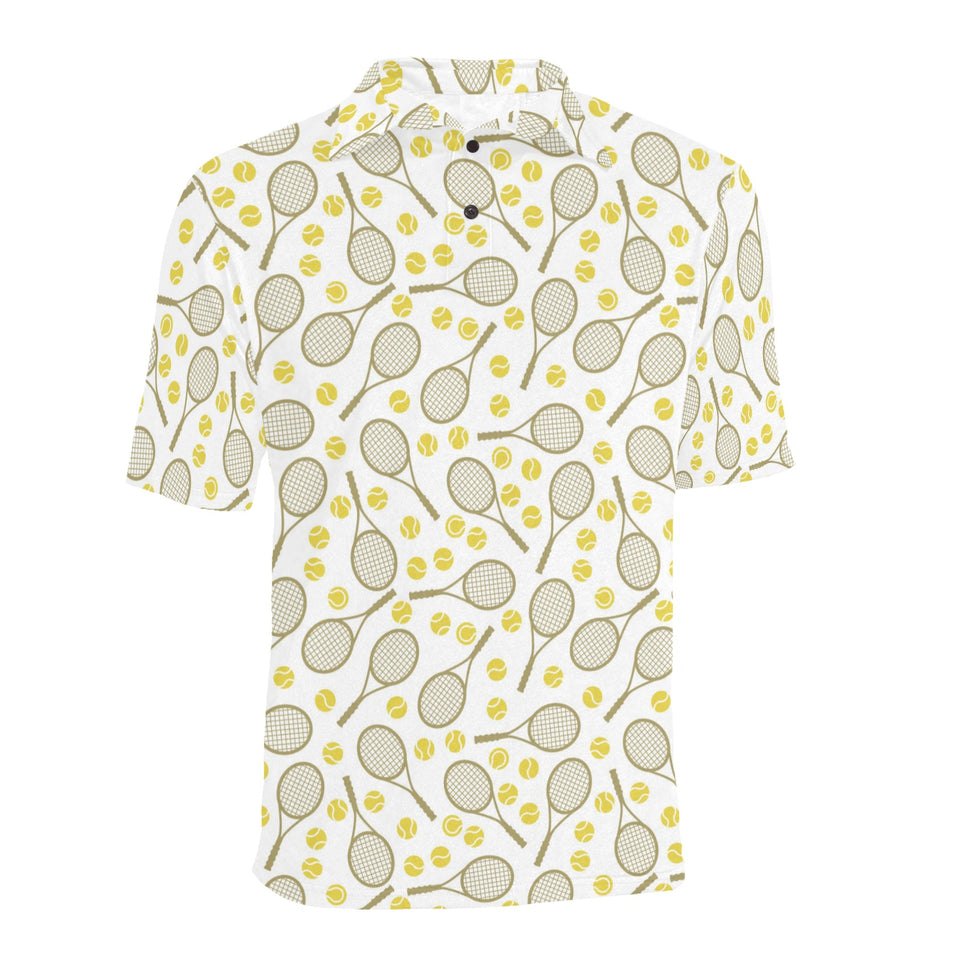 Tennis Pattern Print Design 02 Men's All Over Print Polo Shirt