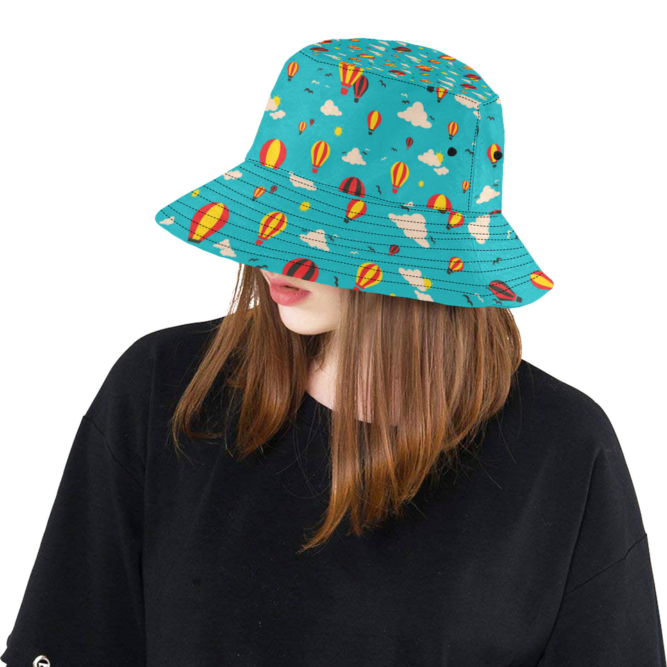 Hot Air Balloon Sky Pattern Unisex Bucket Hat