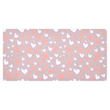 coral white heart pattern Tablecloth