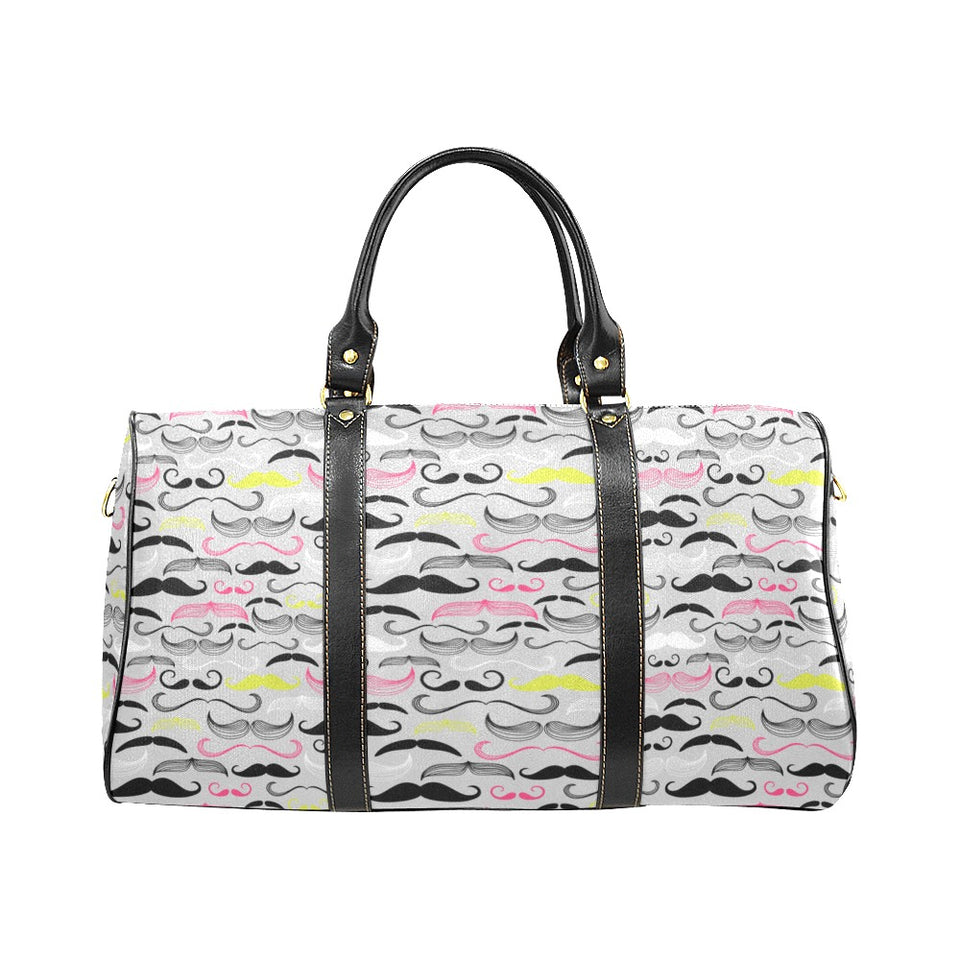 Mustache Beard Pattern Print Design 02 Travel Bag