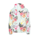 Colorful orchid flower pattern Kids' Boys' Girls' Padded Hooded Jacket