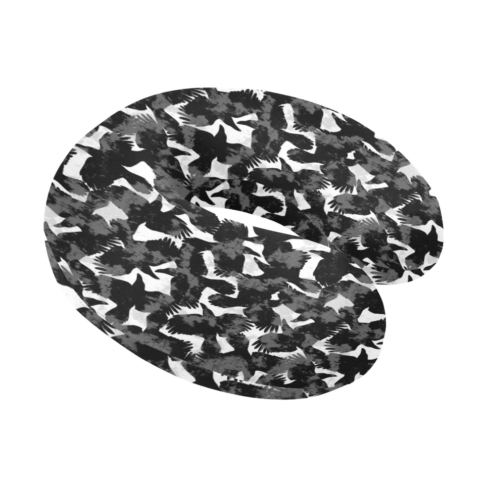 Crow illustration pattern U-Shaped Travel Neck Pillow