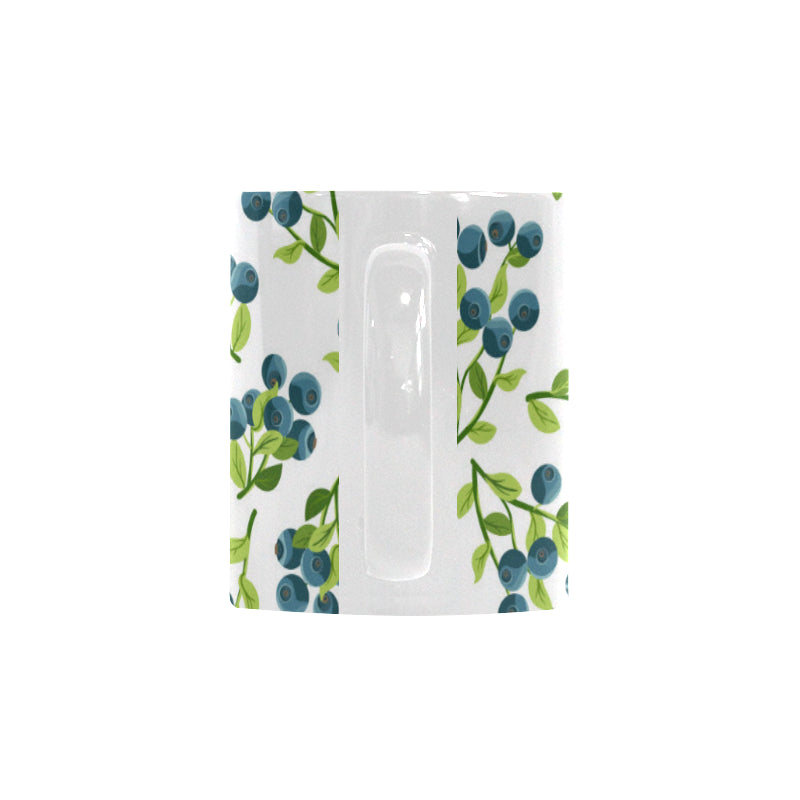 blueberry white background Classical White Mug (Fulfilled In US)