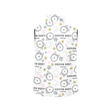 Siberian Husky design pattern Women's Padded Vest