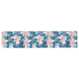 Hibiscus Pattern Print Design 02 Table Runner