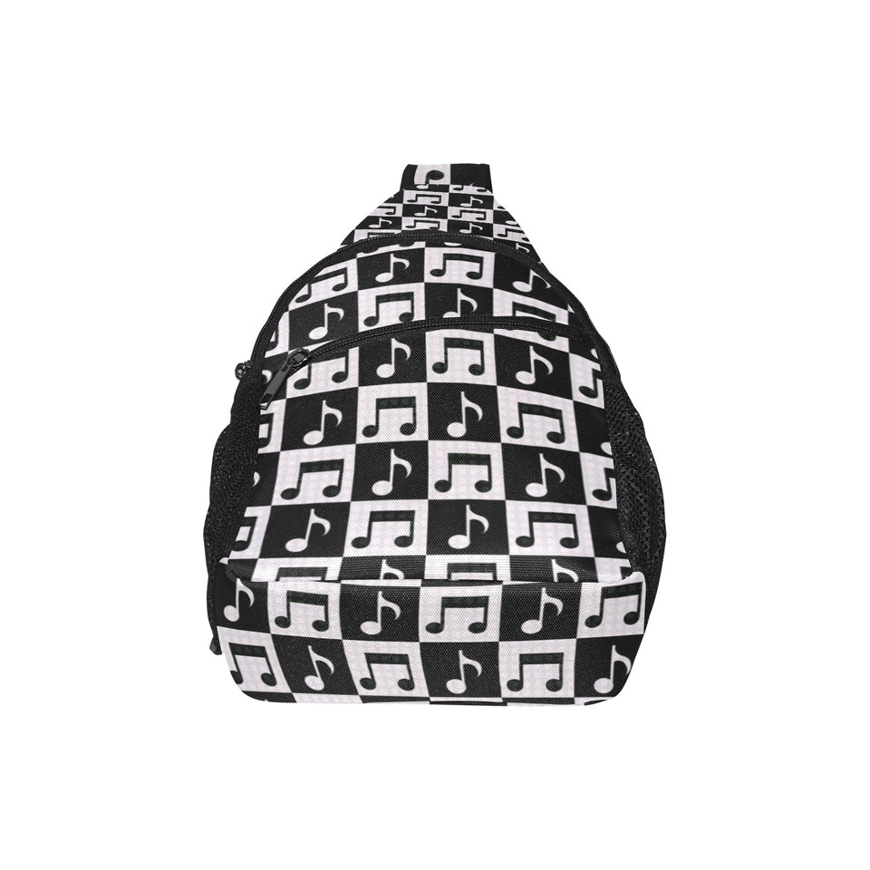 Music Notes Pattern Print Design 01 All Over Print Chest Bag