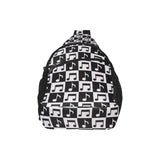 Music Notes Pattern Print Design 01 All Over Print Chest Bag