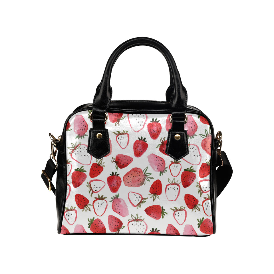 watercolor hand drawn beautiful strawberry pattern Shoulder Handbag