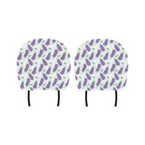 Eggplant Pattern Print Design 05 Car Headrest Cover