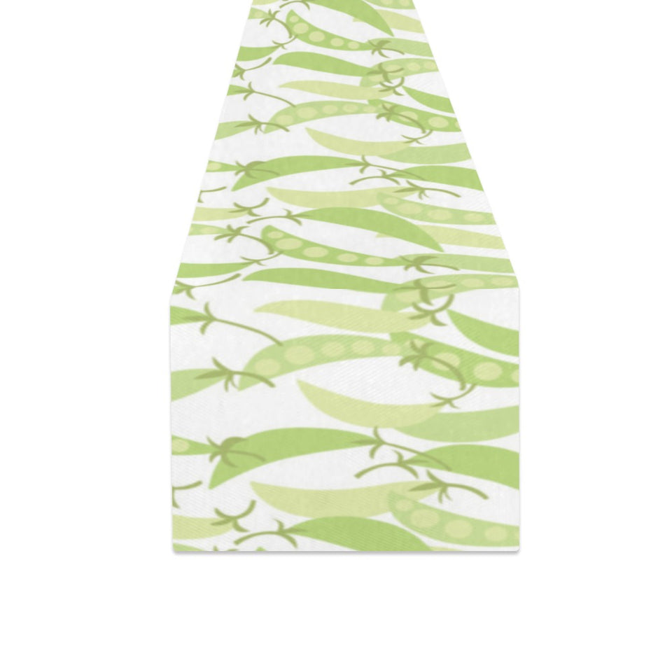 Green Peas Pattern Print Design 03 Table Runner