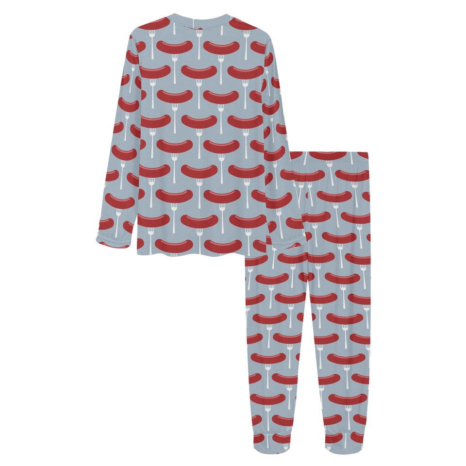 Sausage Pattern Print Design 02 Women's All Over Print Pajama Set