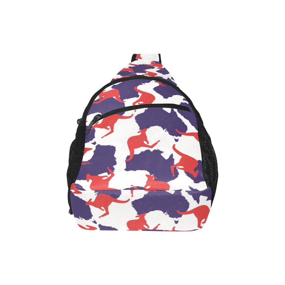 Kangaroo Australian pattern All Over Print Chest Bag