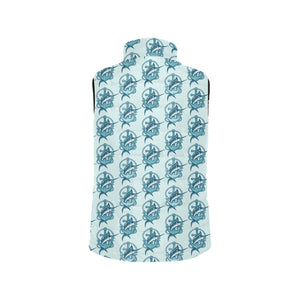 Swordfish Pattern Print Design 05 Men's Padded Vest