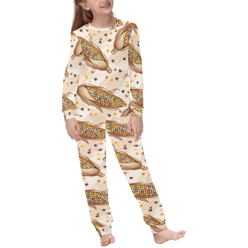 Corn Pattern Print Design 03 Kids' Boys' Girls' All Over Print Pajama Set