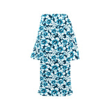 Hibiscus Pattern Print Design 04 Blanket Robe with Sleeves