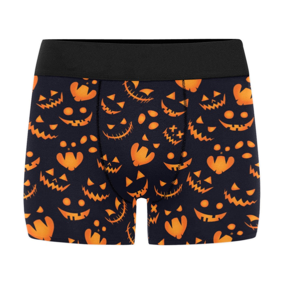 Halloween pattern Pumpkin background Men's All Over Print Boxer Briefs Men's Underwear