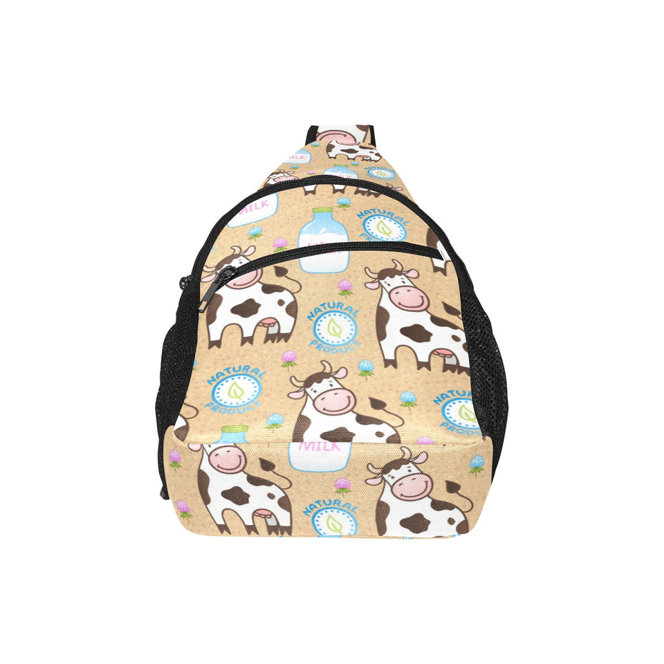 Cow bottle of milk pattern All Over Print Chest Bag