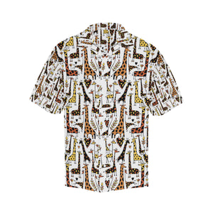 Giraffe Pattern Print Design 05 Men's All Over Print Hawaiian Shirt (Model T58)