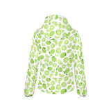 Lime design pattern Women's Padded Hooded Jacket