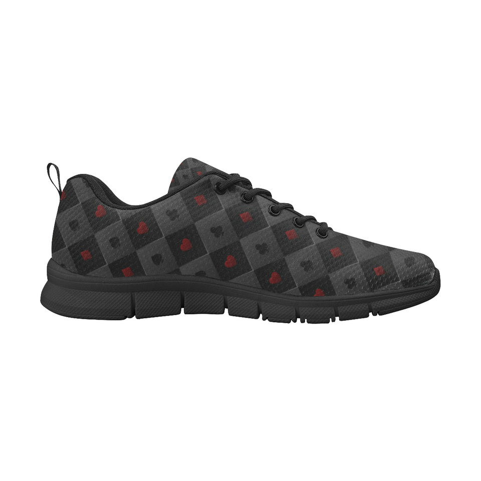 Casino Cards Suits Pattern Print Design 05 Men's Breathable Sneakers ( Model 055)