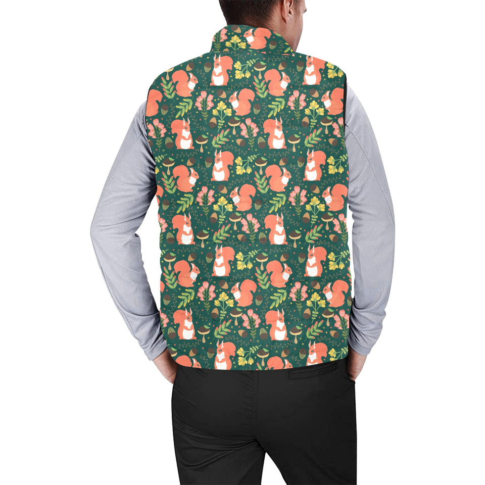 Squirrel Pattern Print Design 03 Men's Padded Vest