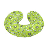 Slices of Lime design pattern U-Shaped Travel Neck Pillow