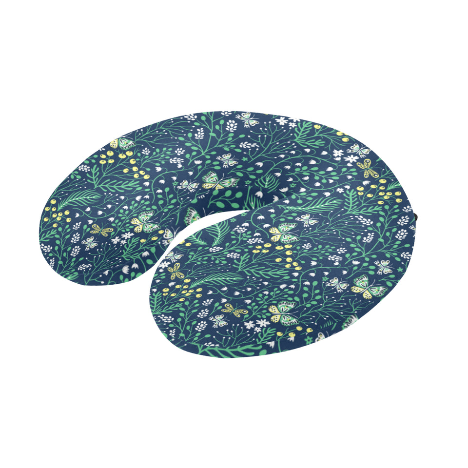 butterfly leaves pattern U-Shaped Travel Neck Pillow