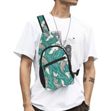 Koi Fish Carp Fish lotus pattern All Over Print Chest Bag