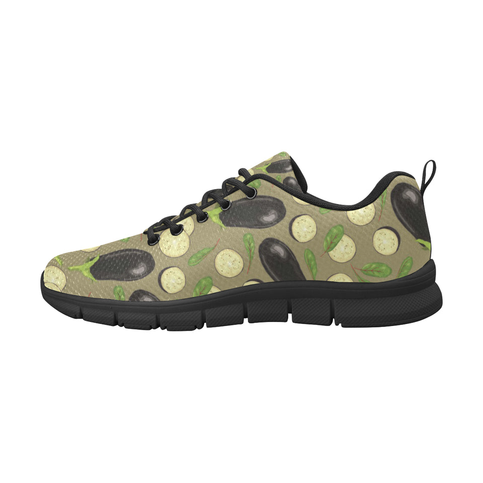 Eggplant Pattern Print Design 02 Men's Breathable Sneakers ( Model 055)