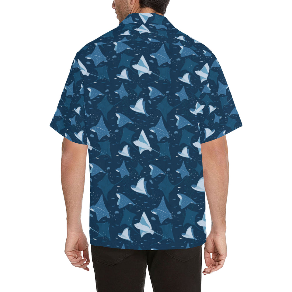 Stingray Pattern Print Design 04 Men's All Over Print Hawaiian Shirt (Model T58)