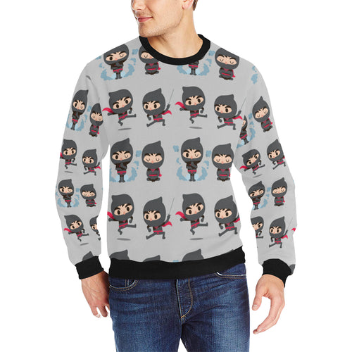 Cute ninja pattern Men's Crew Neck Sweatshirt