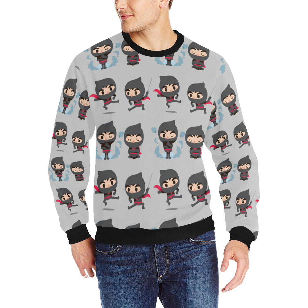 Cute ninja pattern Men's Crew Neck Sweatshirt