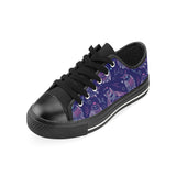Cute owls pattern boho style ornament Men's Low Top Canvas Shoes Black