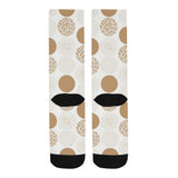 Gold Texture mushroom pattern Crew Socks