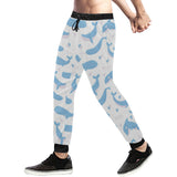 Blue whale pattern Unisex Casual Sweatpants