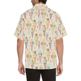 Ice cream cone pattern Men's All Over Print Hawaiian Shirt