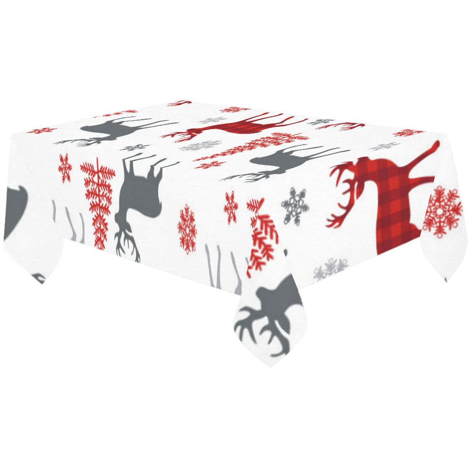 Deer tree snowflakes chrismas pattern Tablecloth