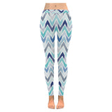 zigzag  chevron blue pattern Women's Legging Fulfilled In US