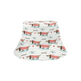 Cute dachshund bone pattern Unisex Bucket Hat