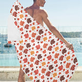 Colorful Maple Leaf pattern Beach Towel