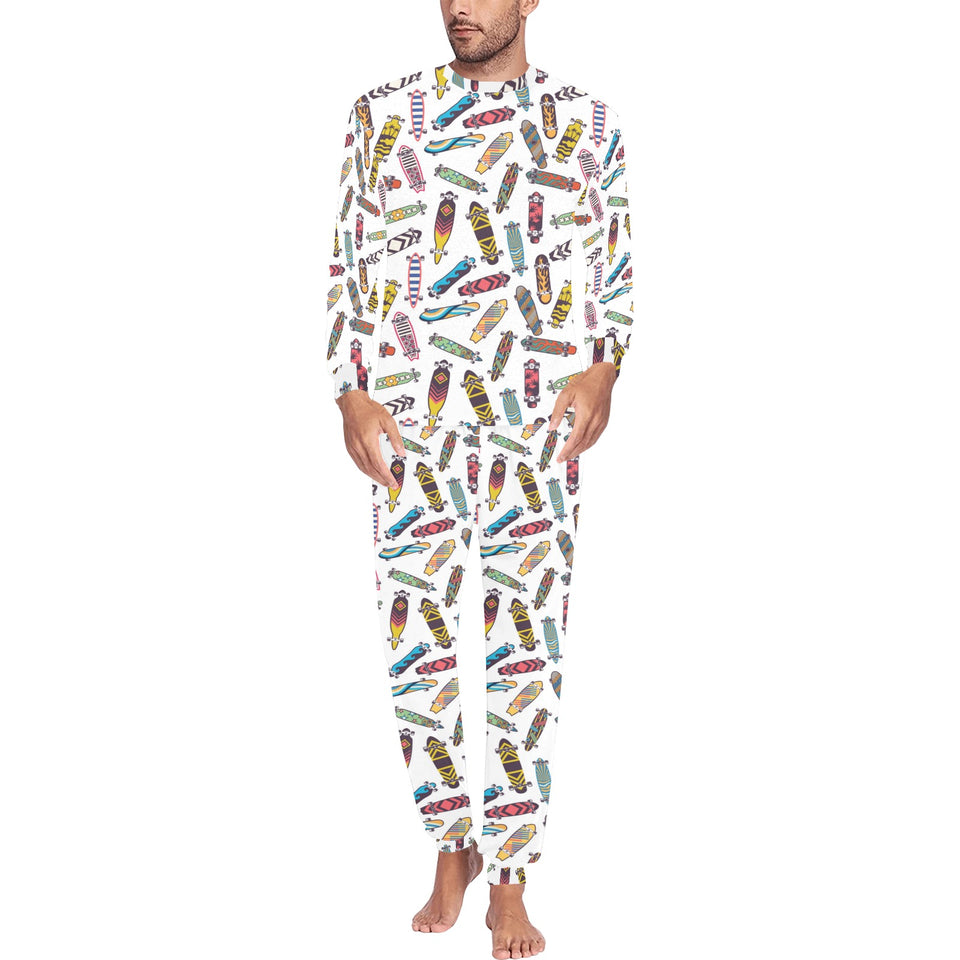 Skate Board Pattern Print Design 05 Men's All Over Print Pajama