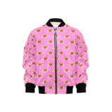 Pancake Pattern Print Design 04 Kids' Boys' Girls' Bomber Jacket
