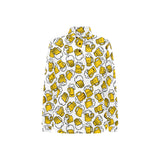 Beer design pattern Women's Long Sleeve Polo Shirt