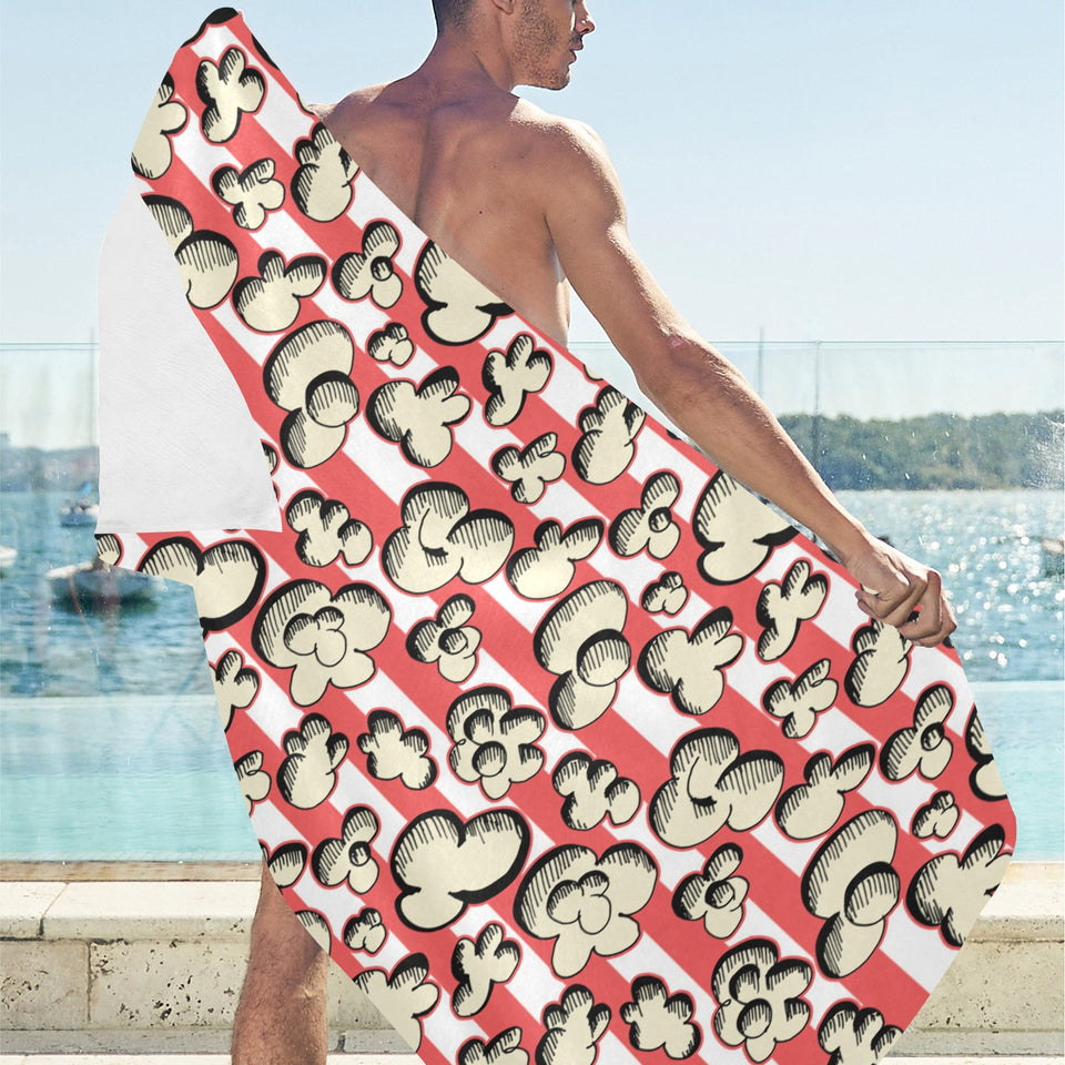 Popcorn Pattern Print Design 05 Beach Towel
