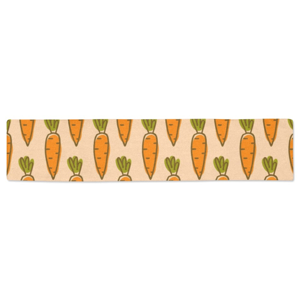 Carrot Pattern Print Design 04 Table Runner