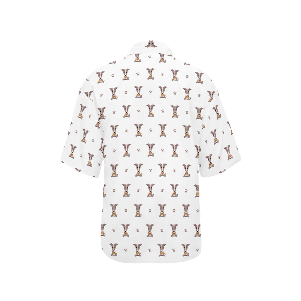 Greyhound Pattern Print Design 05 Women's All Over Print Hawaiian Shirt