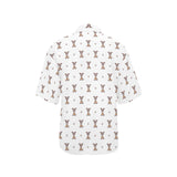 Greyhound Pattern Print Design 05 Women's All Over Print Hawaiian Shirt