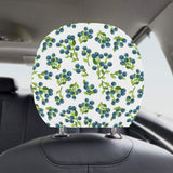 blueberry white background Car Headrest Cover