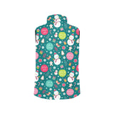 Snowman bird decorative elements christmas pattern Women's Padded Vest