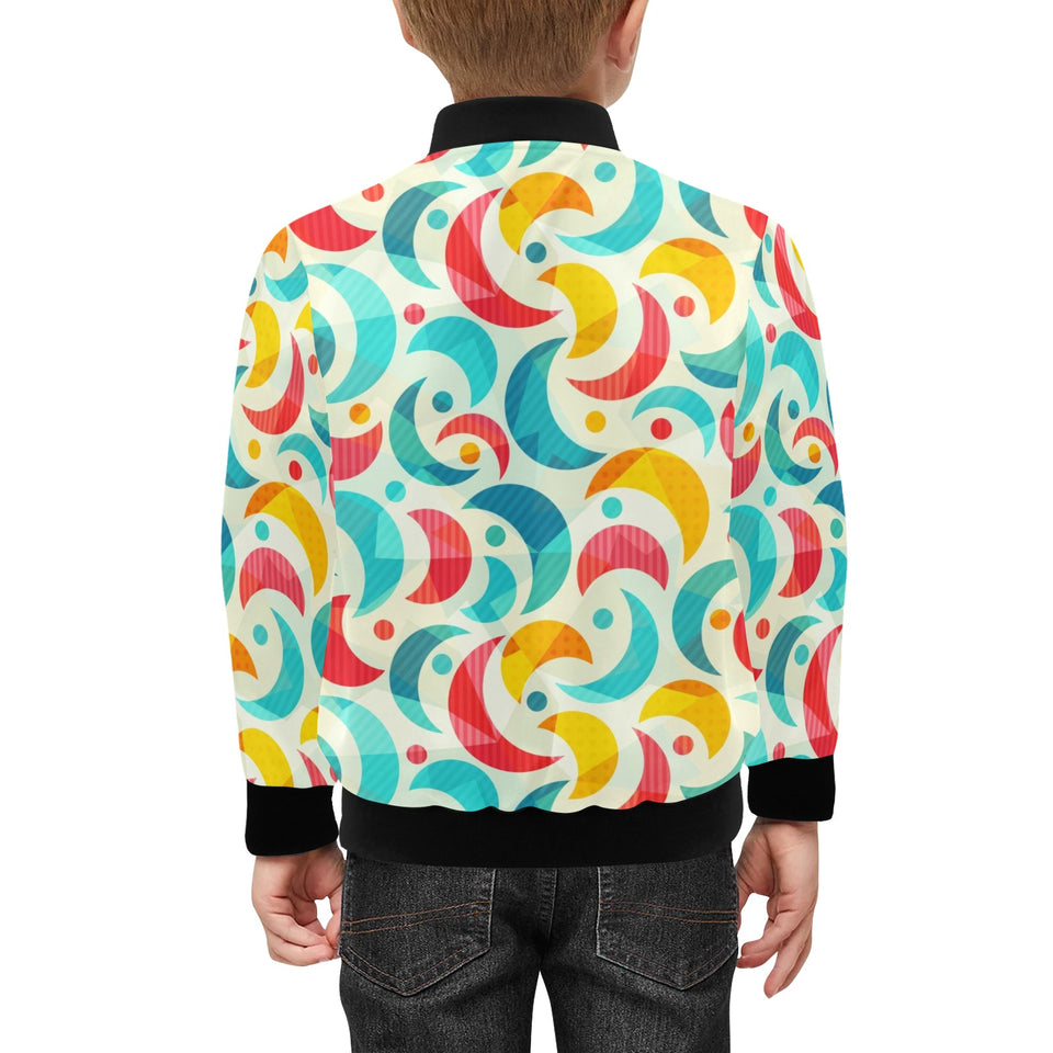 Colorful moon pattern Kids' Boys' Girls' Bomber Jacket